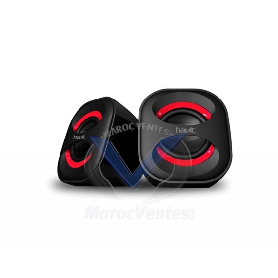 Haut Parleur USB Portable Rouge / Noir HV-SK430
